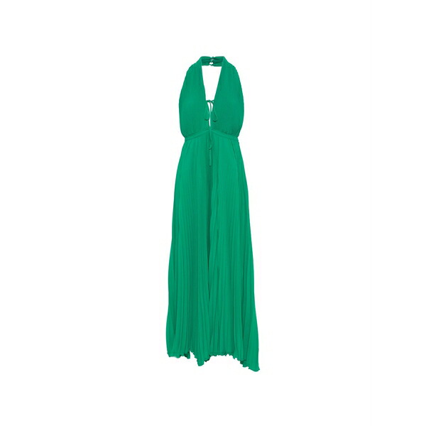 ラケル?ジニス レディース ワンピース トップス Raissa pleated halterneck maxi dress Green｜asty
