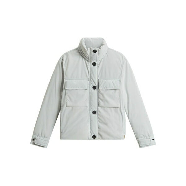 羊毛 分限者 レディース 上衣＆上衣 アウター Hooded flap-pocket jacket Blue