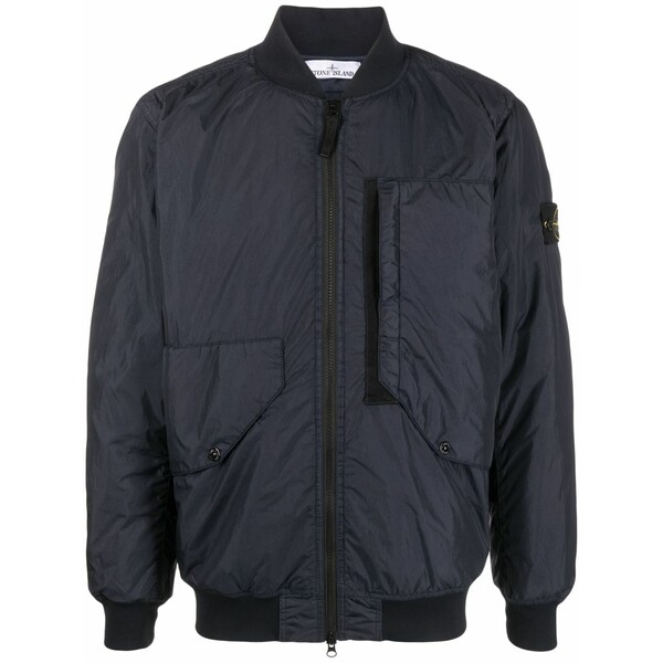 ストーンアイランド メンズ 上衣＆上衣 アウター Compass-badge panelled bomber jacket Blue