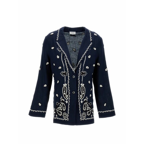 パロッシュ レディース 上衣＆上衣 アウター Paisley-embroidered blazer  Blue