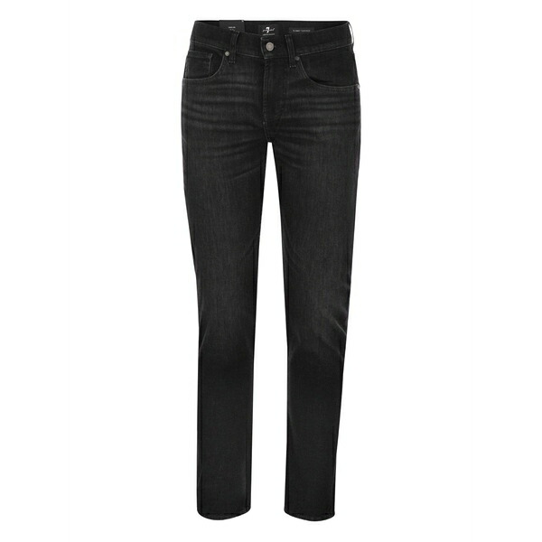 7フォーオールマンカインド メンズ ジーンズズボン下 ボトムス Five-pockets tapered jeans Black