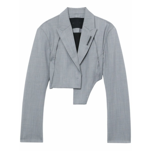 ヘリオットエミル レディース 上衣＆上衣 アウター Asymmetric virgin-wool blazer Grey