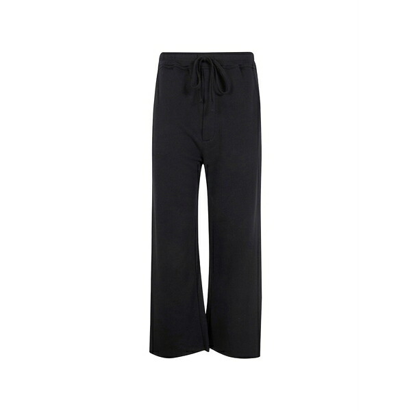 トム・Cr レディース 心地よいズボン下 ボトムス Frayed trousers Black
