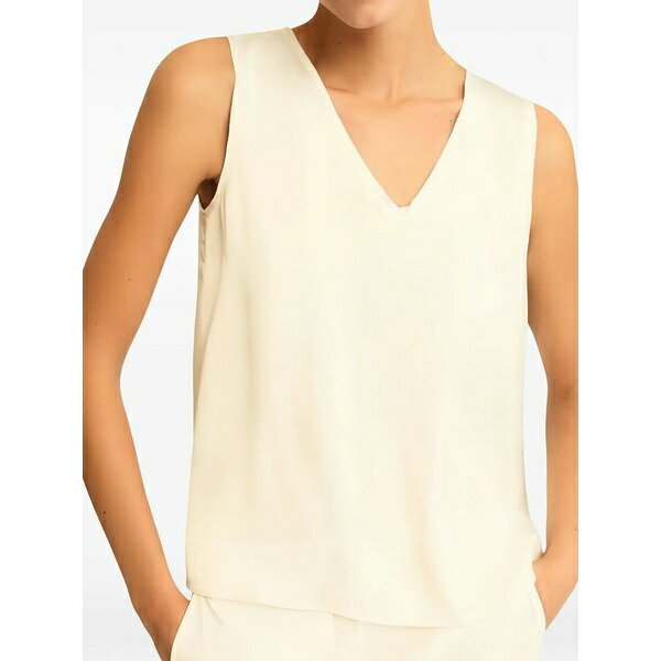 マレーラ レディース カットソー トップス Sleeveless v-neck top Neutrals