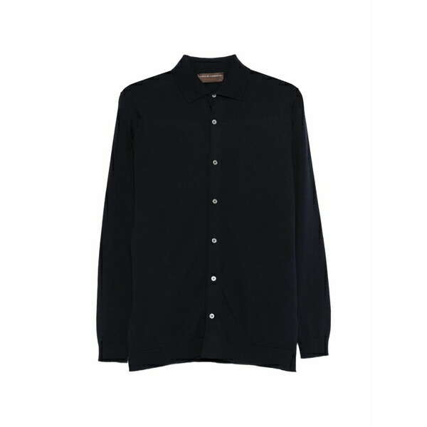 フィリッポ デ ラウレンティス メンズ プルオーバー トップス Long-sleeve buttoned shirt Blue