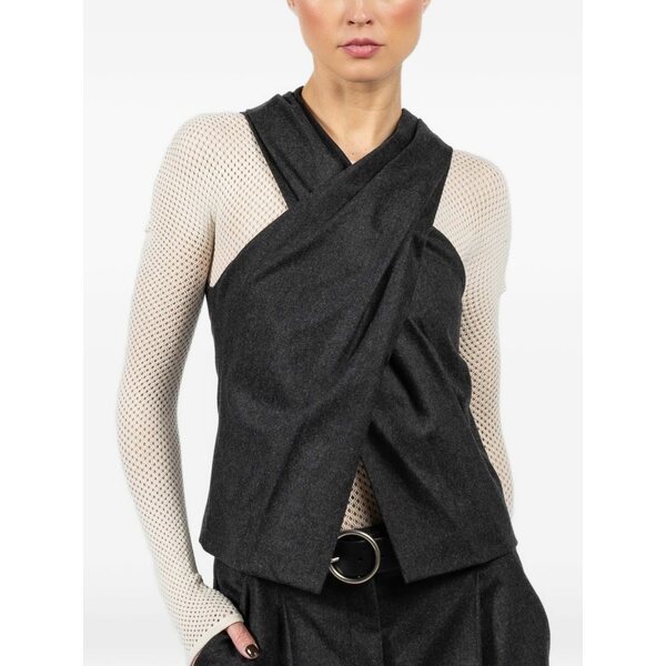 エーエルシー レディース カットソー トップス Crossover sleeveless top Grey
