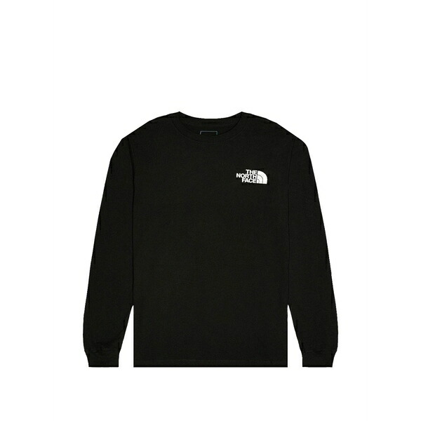 北の方人間の顔 メンズ ティーシャツ トップス Box nse long-sleeve t-shirt Black