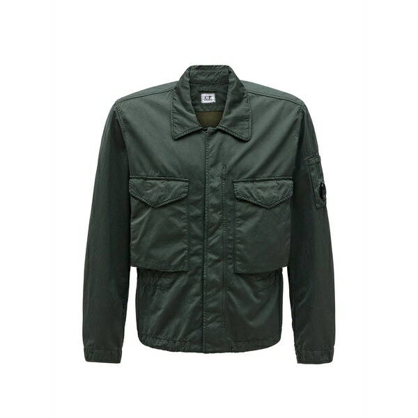シーピーカンパニー メンズ ジャケット&ブルゾン アウター Button patch jacket Green|asty
