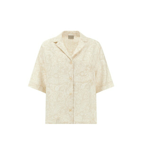ポールアンドシャーク レディース プルオーバー トップス Paisley-print linen shirt Neutrals
