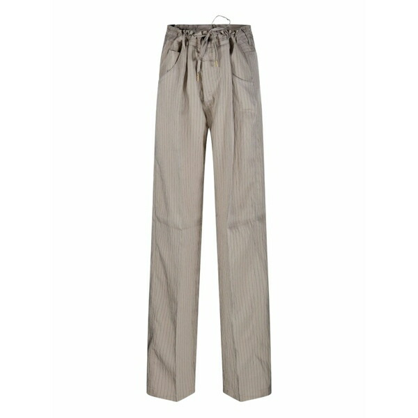 うす暗い運動場 レディース 心地よいズボン下 ボトムス Pinstriped trousers Neutrals