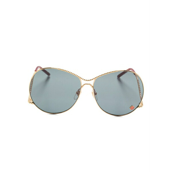 カサブランカ メンズ サングラス・アイウェア アクセサリー Twisted-frame oval sunglasses Red｜asty