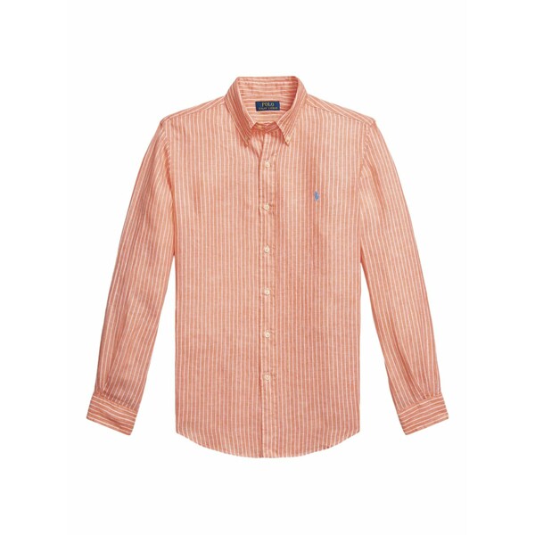 ラルフローレン メンズ ティーシャツ トップス Striped linen shirt  Orange
