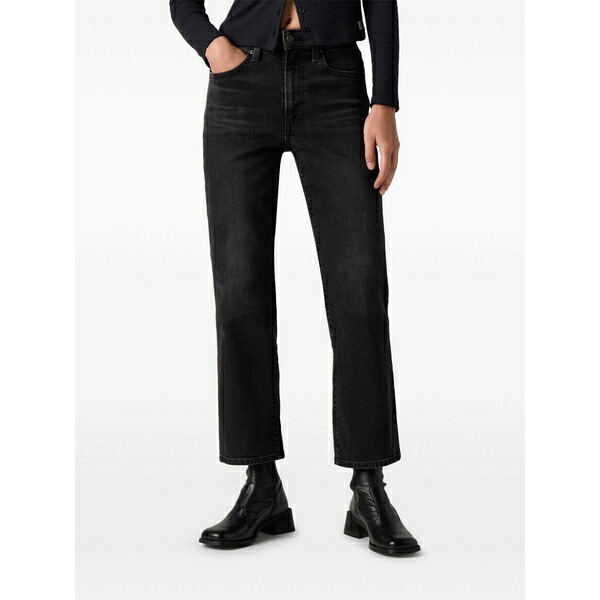 リーヴァイズジーンズ レディース ジーンズズボン下 ボトムス 725 kick boot jeans Black