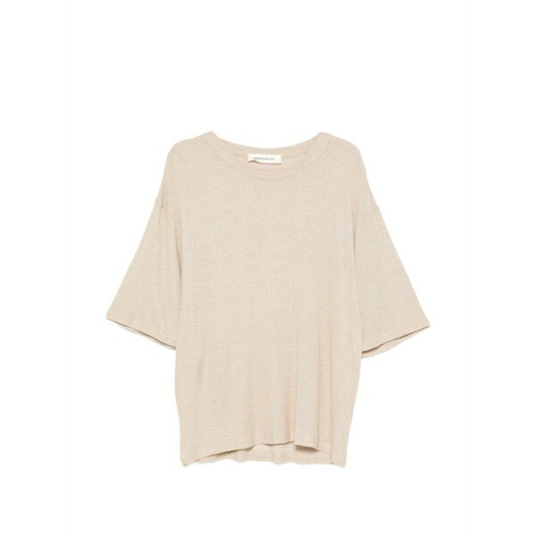 ナインミニッツ メンズ Tシャツ トップス Club crochet-knit t-shirt Neutrals｜asty