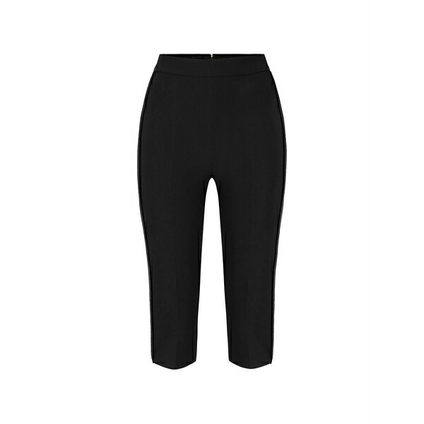 エリザベスフランキ レディース 心地よいズボン下 ボトムス Crop trousers Black