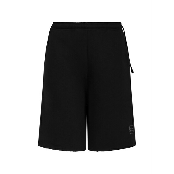 ドゥオッド レディース カジュアルパンツ ボトムス Logo-print raw-edge shorts Black|asty
