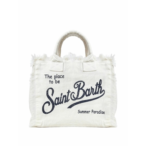 エムシーツーセイントバース レディース トートバッグ バッグ Vanity logo-print tote bag White｜asty
