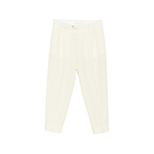 ブリ後押し 1949 メンズ 心地好いズボン下 ボトムス Pleated tapered trousers Neutrals