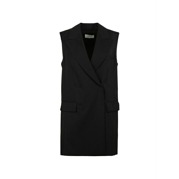 運動競技マックス レディース 上衣＆上衣 アウター Albero sleeveless blazer Black