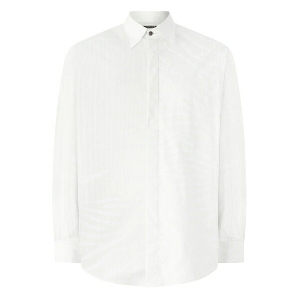 ロベルトカヴァリ メンズ プルオーバー トップス Zebra-print shirt White