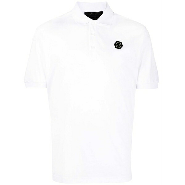 フィリップ飾り気の無い メンズ スポーツシャツ トップス Logo-plaque polo shirt White