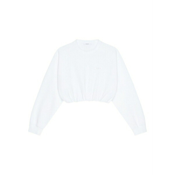 ジバンシー レディース 編み物\u0026スウェーター アウター Logo-patch cropped sweatshirt White