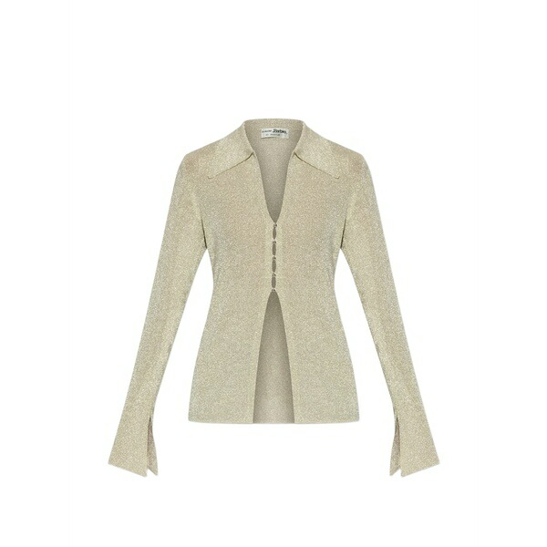 ゲタス レディース ジレー アウター Metallic-effect split-cuff top Gold