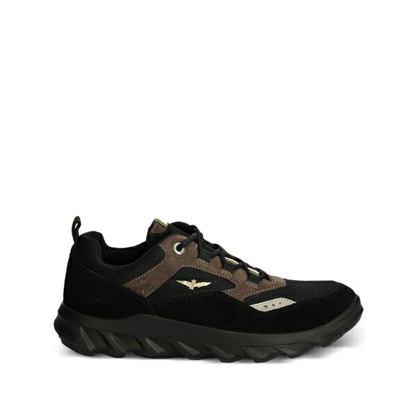 アエロナウティカ ミリターレ メンズ スニーカー シューズ Mesh-panelled hiking sneakers Black