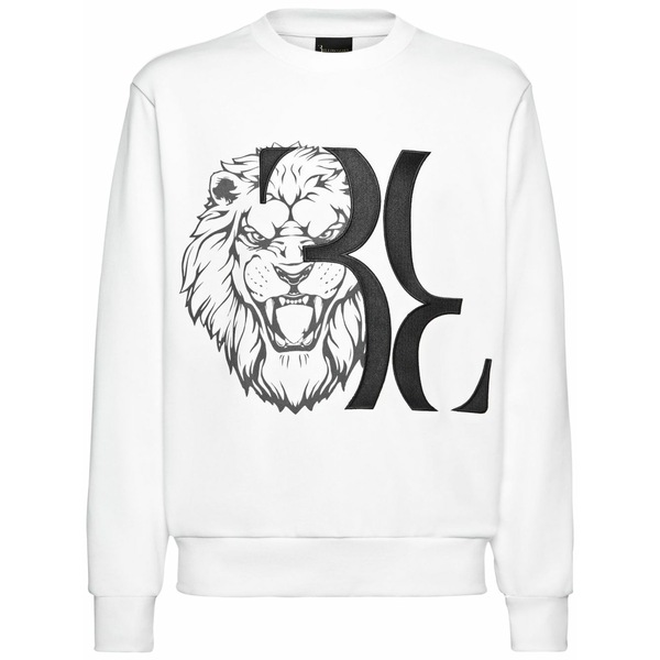 ビリオネア メンズ パーカー・スウェットシャツ アウター Lion-print cotton sweatshirt White
