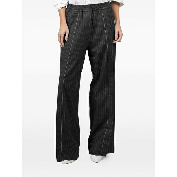 イザベル・ベネナート レディース 心地好いズボン下 ボトムス Pinstriped trousers Grey