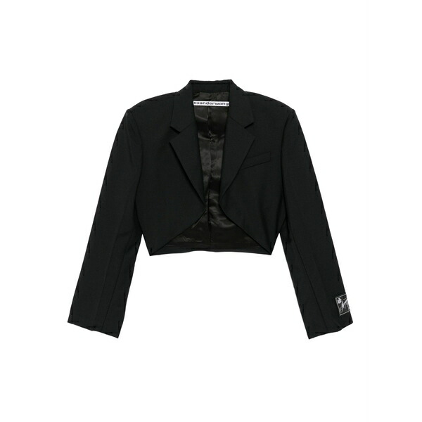 アレキサンダーワン レディース 上衣＆上衣 アウター Logo-patch blazer Black