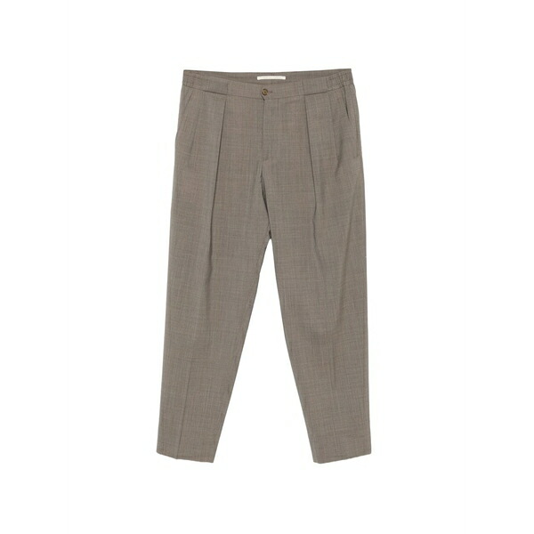 ブリ後押し 1949 メンズ 心地好いズボン下 ボトムス Portobellos pleated trousers Brown