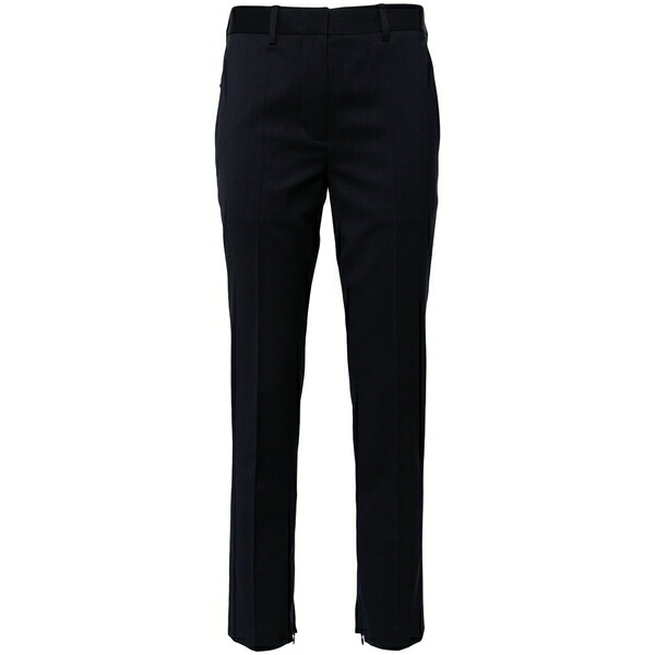 ヘルムート 言葉づかい レディース 心地好いズボン下 ボトムス Slim-fit wool trousers Blue