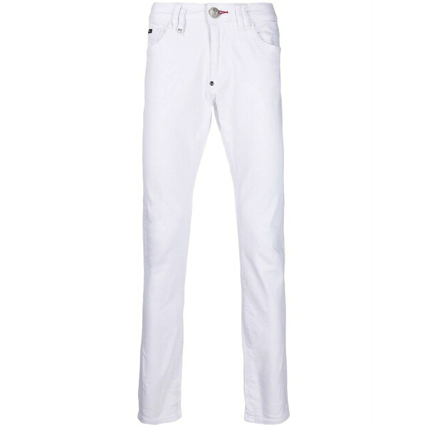 フィリップ飾り気の無い メンズ ジーンズズボン下 ボトムス Logo slim-fit jeans  White