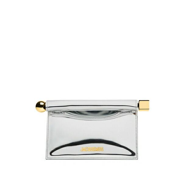 ジャクエムス レディース クラッチペダル御徒面子 御徒面子 La petite pochette clutch bag Silver