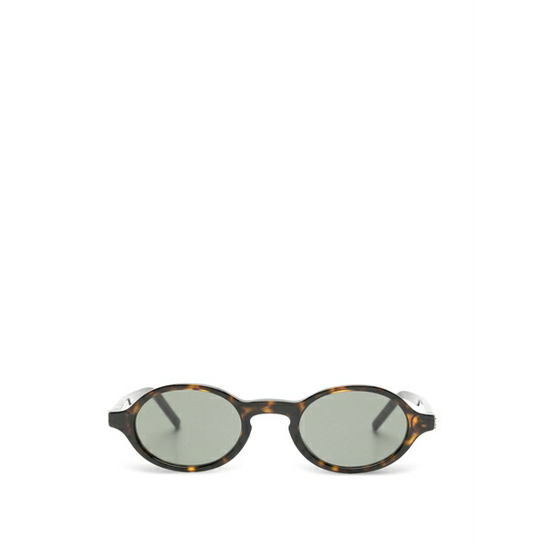 サンローラン アイウェア メンズ サングラス・アイウェア 添え物 Tortoiseshell-effect oval-frame sunglasses Brown