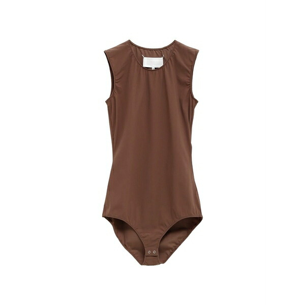 マルタンマルジェラ レディース カットソー トップス Sleeveless bodysuit Brown