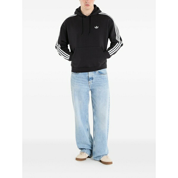 アディダス メンズ パーカー・スウェットシャツ アウター Adicolor classics trefoil hoodie Black