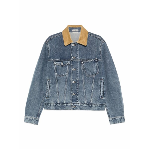 J.W.アンダーソン メンズ 上衣＆上衣 アウター Corduroy-collar denim jacket Blue