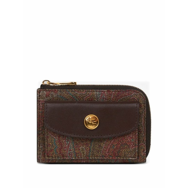 エトロ レディース 金入れ 付属物 Arnica paisley-print coin purse Brown