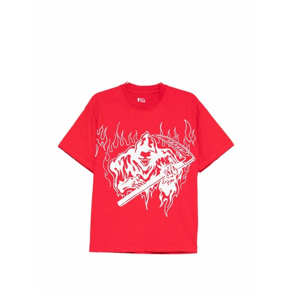 ウォーレンロータス メンズ ティーシャツ トップス Graphic-print t-shirt Red