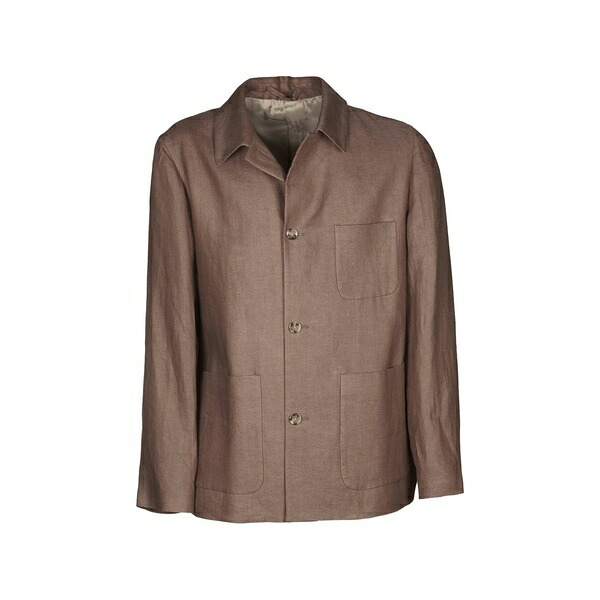 ラルディーニ メンズ 上衣＆上衣 アウター Buttoned pocket jacket Brown