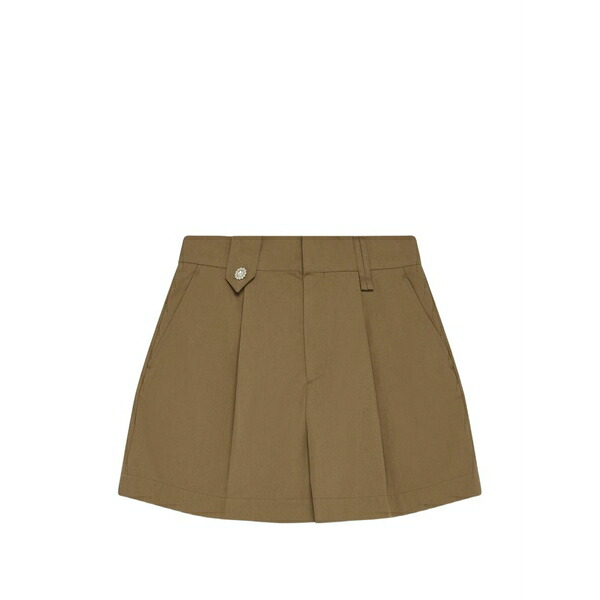 シモーネ・ロシャ メンズ カジュアルパンツ ボトムス Embellished pleated shorts Brown｜asty 105,400円
