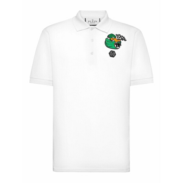 フィリップ飾り気のない メンズ スポーツシャツ トップス Duck polo shirt White