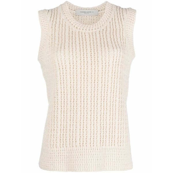 ゴールデングース レディース カットソー トップス Chunky knit vest Neutrals｜asty