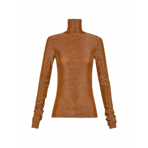 フォルテ フォルテ レディース ティーシャツ トップス Lurex t-shirt Brown