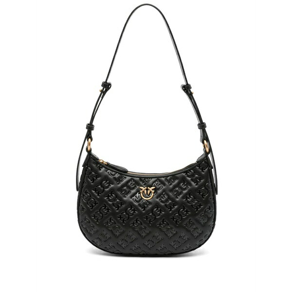 ピンコ レディース ショルダーバッグ 御徒面子 Mini love bag shoulder bag Black