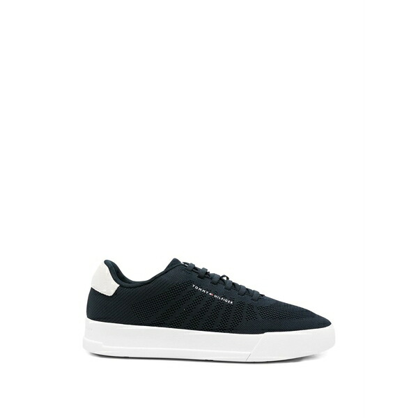 トミー ヒルフィガー メンズ スニーカー シューズ Logo-print sneakers Blue