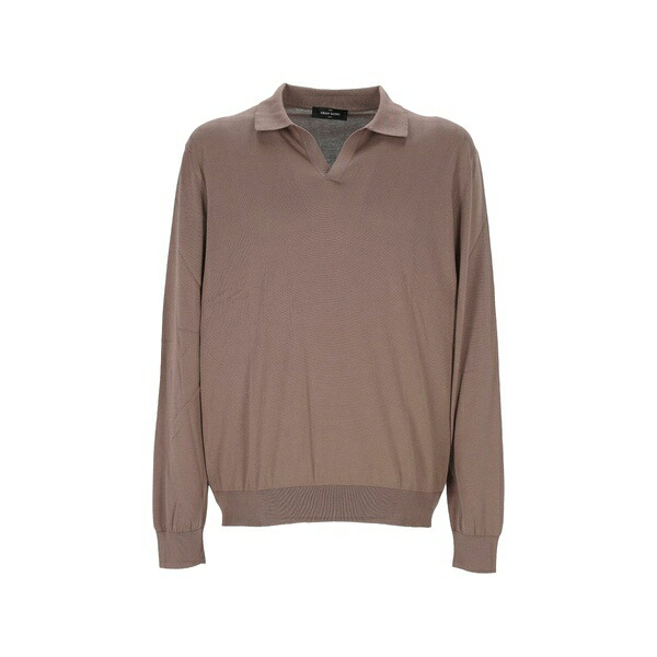 グランサッソ メンズ 編み物\u0026スウェーター アウター V-neck sweater Neutrals