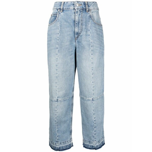 イザ呼びりん マラン レディース ジーンズズボン下 ボトムス Norela patchwork cropped jeans Blue